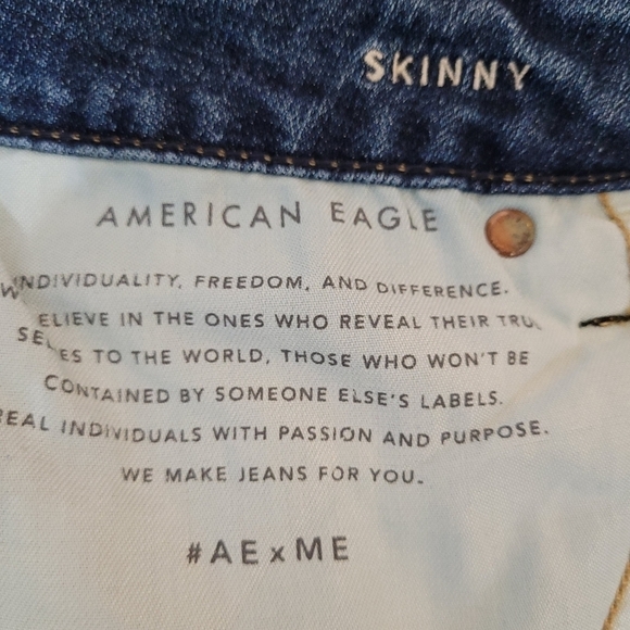 American Eagle Mens Ne(x)t Level Airflex Skinny Destroyed Patch Jeans - Size 30 - Picture 11 of 12